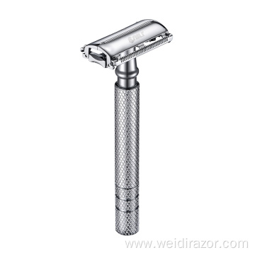 Butterfly Opening Micro Comb Safety Razor Double Edge